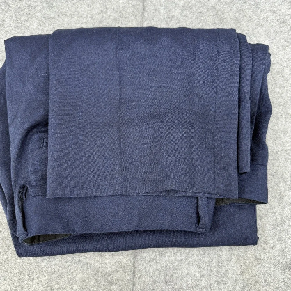Bonobos Pants Mens 36 Blue Slim Fit Wool Blend Dress Trousers Flat Front‎